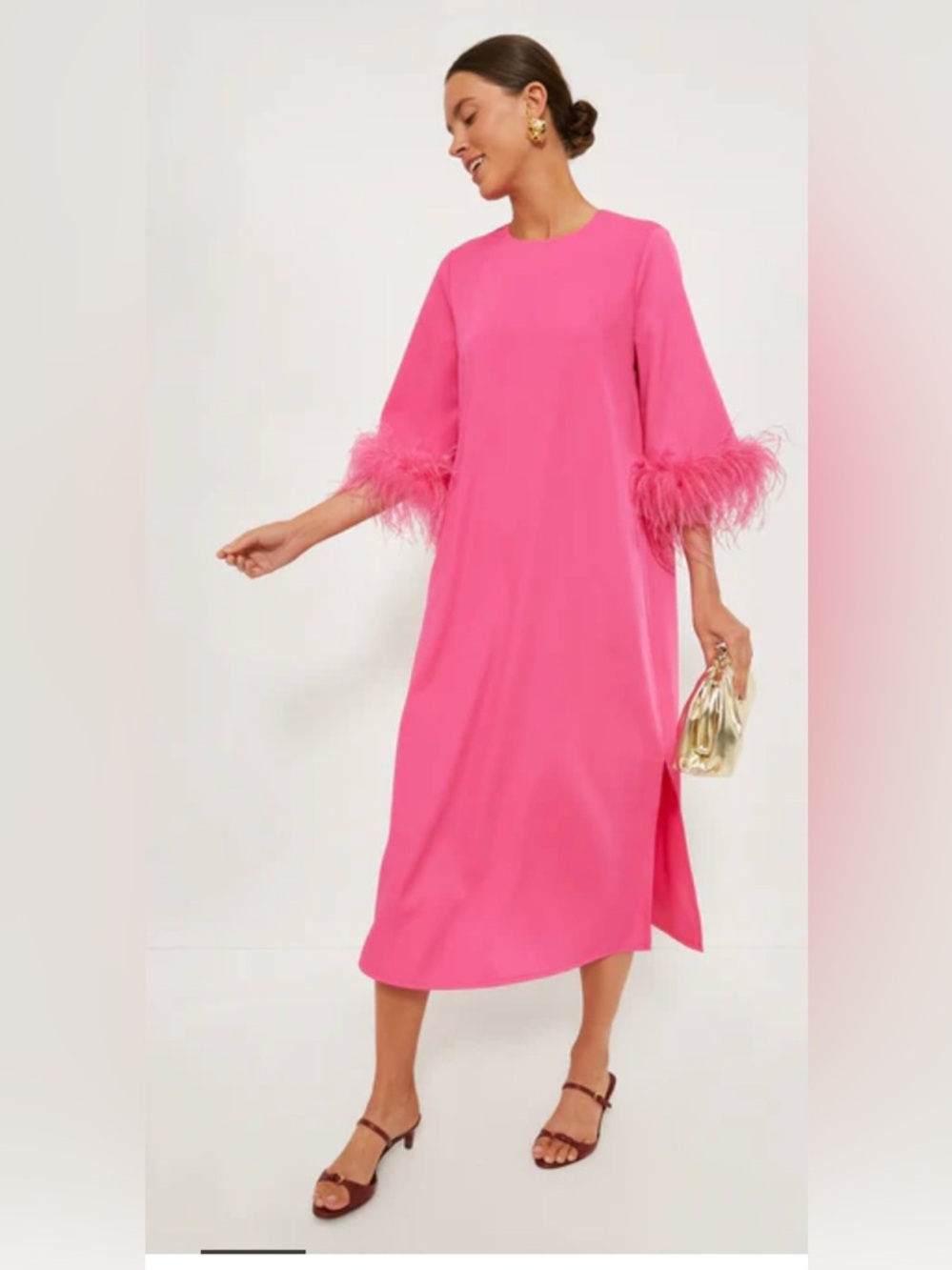 Tuckernuck Hot Pink Feather Jamie Dress